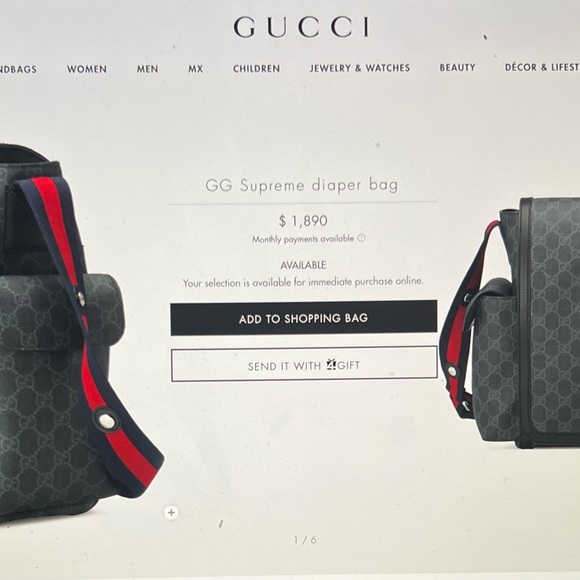 Gucci diaper bag 2021